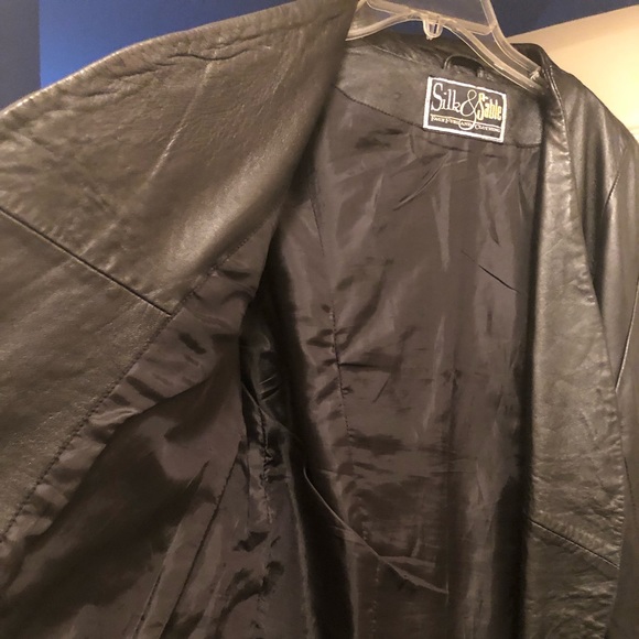 Vintage RARE Silk &Sable soft leather jacket - Picture 3 of 5